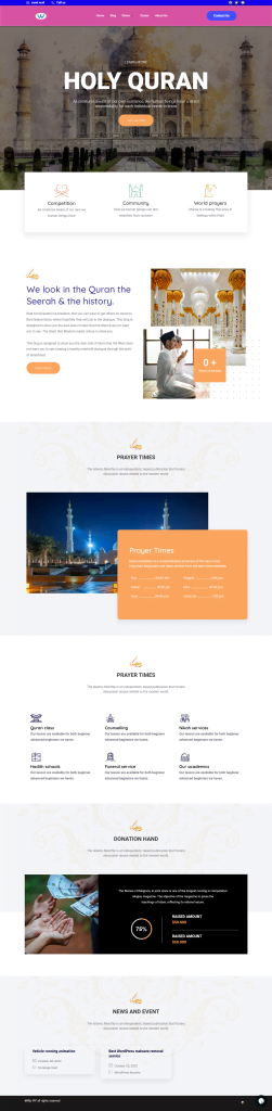 Islamic website design demo | Best web development services online | WpPiP