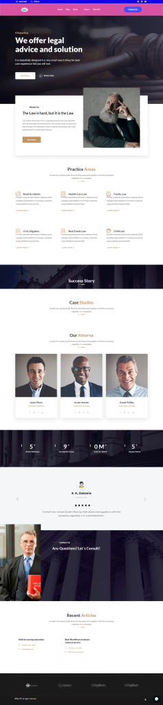 Lawyar website demo wordpress, Shopify | Best website development services