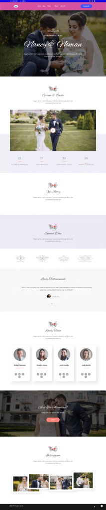 Marriage Invitation website demo | WordPress, html website development services